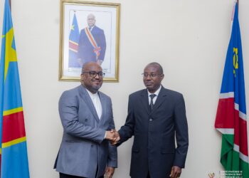 Extension de Kinshasa | Thierry KATEMBWE rencontre l’Ambassadeur de la Namibie en RDC Son Excellence Monsieur Simeon Uulenga